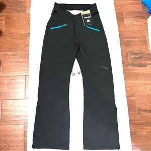 Women Gsou Snow Snowboarding, Ski Pants Size Medium, Black Waterproof Insulated